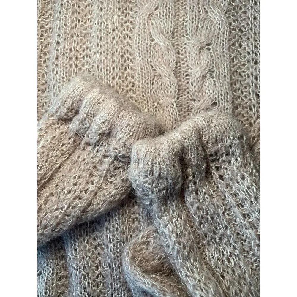 Free People Angel Soft Wool Blend Pullover Sweater in Frappuccino Combo/Blush Pi